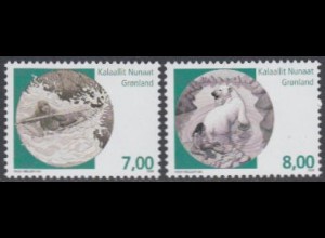 Grönland Mi.Nr. 509-10 NORDEN, Nordische Mythen, Klippen, Bär des Sees (2 Werte)