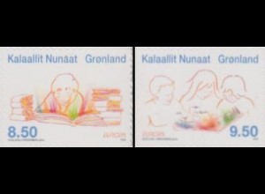 Grönland Mi.Nr. 556-57 Europa 10, Kinderbücher, skl. (2 Werte)