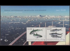 Grönland MiNr. Block 86 NORDEN, Fische, Makrele und Hering
