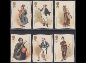 Großbritannien Mi.Nr. 3272-77 200.Geb. Dickens Figuren aus Erzählungen (6 Werte)