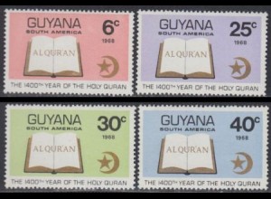 Guyana Mi.Nr. 322-25 1400Jahre Koran (4 Werte)