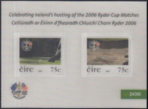 Irland Mi.Nr. Block 61 Ryder Cup, Golfturnier Straffan, skl.
