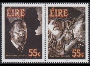 Irland Mi.Nr. Zdr.2012-13 100.Todestag Bram Stoker. Romanfigur Dracula
