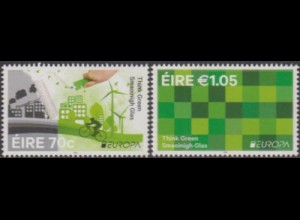 Irland MiNr. 2184-85 Europa 16, Umweltbewusst leben, Von Grau zu Grün (2 W.)