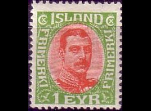 Island Mi.Nr. 83 König Christian X. im Oval (1)