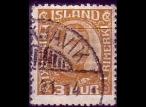 Island Mi.Nr. 84 König Christian X. im Oval (3)