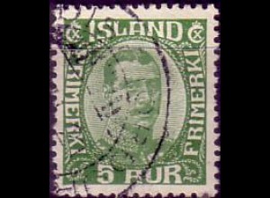 Island Mi.Nr. 86 König Christian X. im Oval (5)
