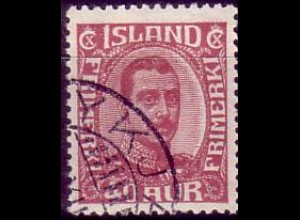 Island Mi.Nr. 94 König Christian X. im Oval (40)