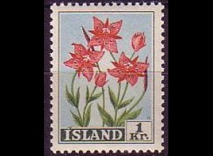 Island Mi.Nr. 323 Freim. Blumen, Gletscherweidenröschen (1)