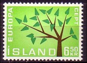 Island Mi.Nr. 365 Europa 62, stil. Baum mit Blättern (6,50)