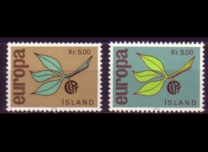 Island Mi.Nr. 395-96 Europa 65, Zweig mit Frucht (2 Werte)