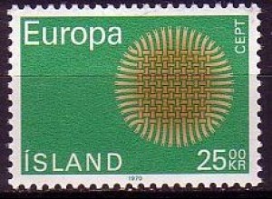 Island Mi.Nr. 443 Europa 70, Flechtwerk (25)