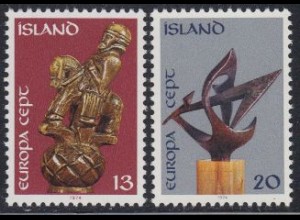Island Mi.Nr. 489-90 Europa 74, Skulpturen (2 Werte)