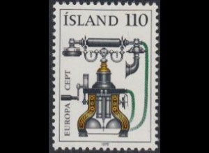 Island Mi.Nr. 539 Europa 79, Geschichte Post-+Fernmeldewesen, Telefon (110)