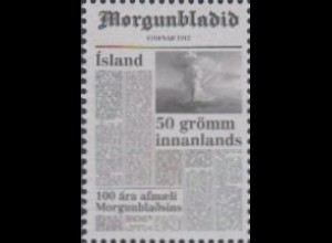 Island Mi.Nr. 1406 100Jahre Tageszeitung Morgunbladid (-)