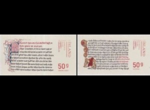 Island Mi.Nr. 1437-38 Handschriften, skl. (2 Werte)