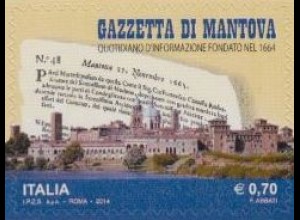 Italien Mi.Nr. 3723 Tageszeitung Gazzetta di Mantova, skl (0,70)