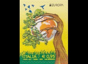 Italien MiNr. 3908 Europa 16, Umweltbewusst leben, Baum, Weltkugel, skl (0,95)