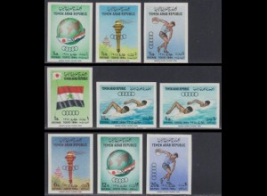 Jemen (Nordjemen) Mi.Nr. 359-67B Olympia 1964 Tokio (9 Werte)
