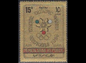 Jemen (Nordjemen) Mi.Nr. 615 Olympia 1968 Grenoble, a.goldfarb. Papier (15)
