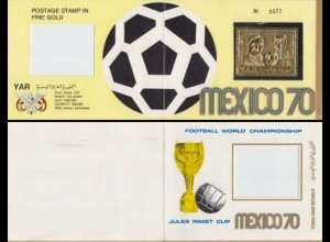 Jemen (Nordjemen) Mi.Nr. 1108A Fußball-WM Mexico, Jules Rimet (8)