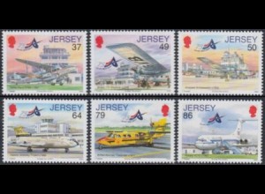 Jersey Mi.Nr. 1622-27 Geschichte der Luftfahrt (6 Werte)