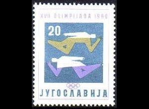 Jugoslawien Mi.Nr. 910 Olympische Spiele Rom 1960, Schwimmer (20)