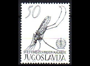 Jugoslawien Mi.Nr. 991 Kampf gegen Malaria, Mücke, Emblem der WHO (50)