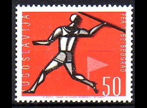 Jugoslawien Mi.Nr. 1019 Europ. Leichtathletik Meistersch. Speerwerfer (50)