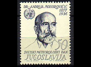 Jugoslawien Mi.Nr. 1033 Tag der Meteorologischen Weltorganisation (50)