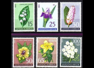 Jugoslawien Mi.Nr. 1034-39 Jugoslawische Flora (6 Werte)