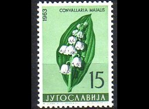Jugoslawien Mi.Nr. 1034 Jugoslawische Flora, Maiglöckchen (15)