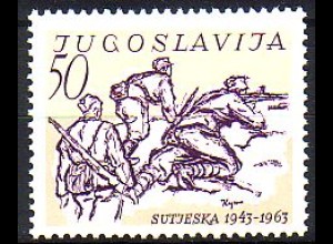 Jugoslawien Mi.Nr. 1048 Schlacht an der Sutjeska, Kämpfende Partisanen (50)