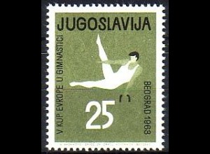 Jugoslawien Mi.Nr. 1049 Europameisterschaften im Turnen, Seitpferd (25)