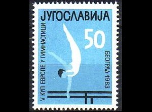 Jugoslawien Mi.Nr. 1050 Europameisterschaften im Turnen, Barren (50)