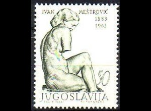 Jugoslawien Mi.Nr. 1053 Skulptur Erinnerung von Ivan Mestrovic (50)