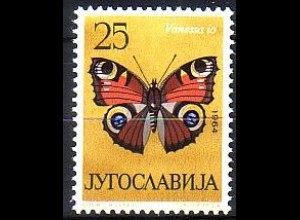 Jugoslawien Mi.Nr. 1069 Schmetterlinge, Tagpfauenauge (25)