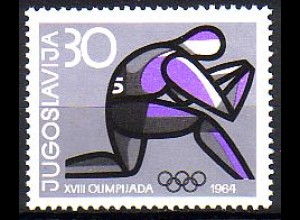 Jugoslawien Mi.Nr. 1077 Olympische Sommerspiele Tokio 1964, Ringer (30)