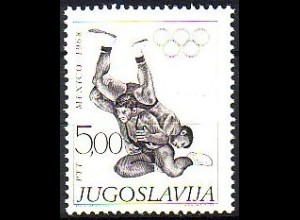 Jugoslawien Mi.Nr. 1295 Olympische Sommerspiele 1968, Ringer (5,00)