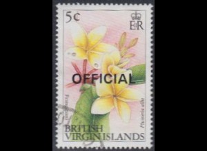 Jungferninseln Dienstmarke Mi.Nr. 35 Blüten, Plumeria alba (5)