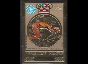 Kambodscha Mi.Nr. 369B Olympia 72 München, Goldmedaille Mark Spitz (900)