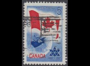 Kanada Mi.Nr. 397x 100Jahre Dominion of Canada, Erdkugel, Flagge (5)