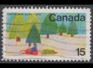 Kanada Mi.Nr. 473x Weihnachten Kinderzeichnungen, Schneemobil, Bäume (15)