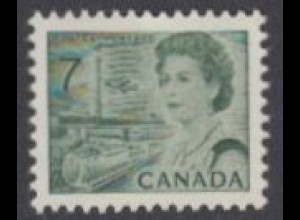 Kanada Mi.Nr. 484Ax Freim. Jahrhundertfeier, Elisabeth II, Transportmittel (7)