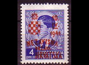Kroatien Mi.Nr. 30 Marke Jugoslwawiens (Mi.Nr. 399) m. Aufdr. (4)