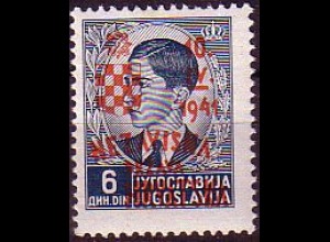 Kroatien Mi.Nr. 33 Marke Jugoslwawiens (Mi.Nr. 402) m. Aufdr. (6)