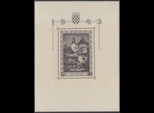 Kroatien Mi.Nr. Block 6 Briefmarkenausstellg.Zagreb 1943, Marienkirche