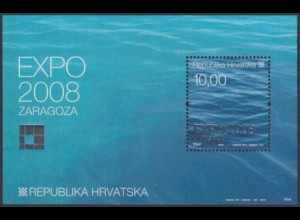 Kroatien Mi.Nr. Block 31 Weltausstellung EXPO 2008, Saragossa