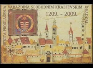 Kroatien Mi.Nr. Block 35 800.Jahrestag Varazdin freie und königl.Stadt
