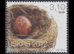 Kroatien Mi.Nr. 1028 Ostern, bemaltes Ei im Nest (3,10)